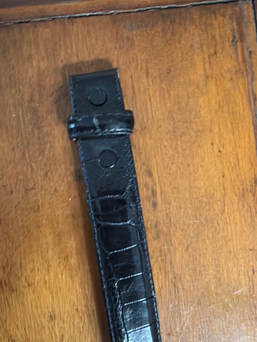 Brooks Brothers black alligator strap 34